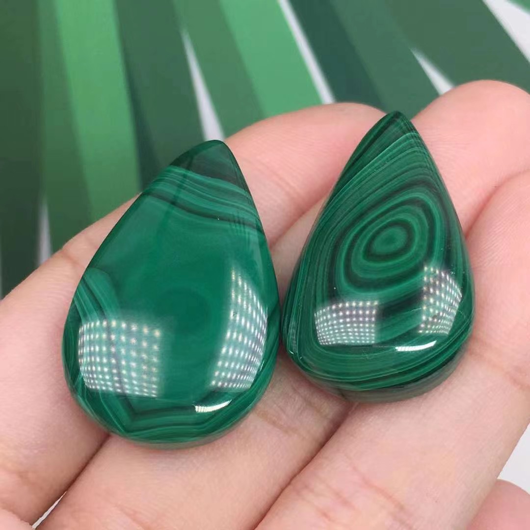 Polishing gemstone malachite wholesale natural reiki crystal malachite water drop jewelry pendant for decoration