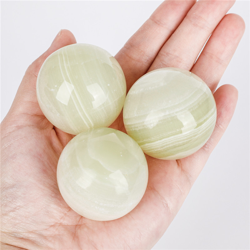 New Arrival Natural Healing Hand Carved Crafts Polished Reiki 4cm Afghanistan Jade Crystal Ball Spheres For Home Decor