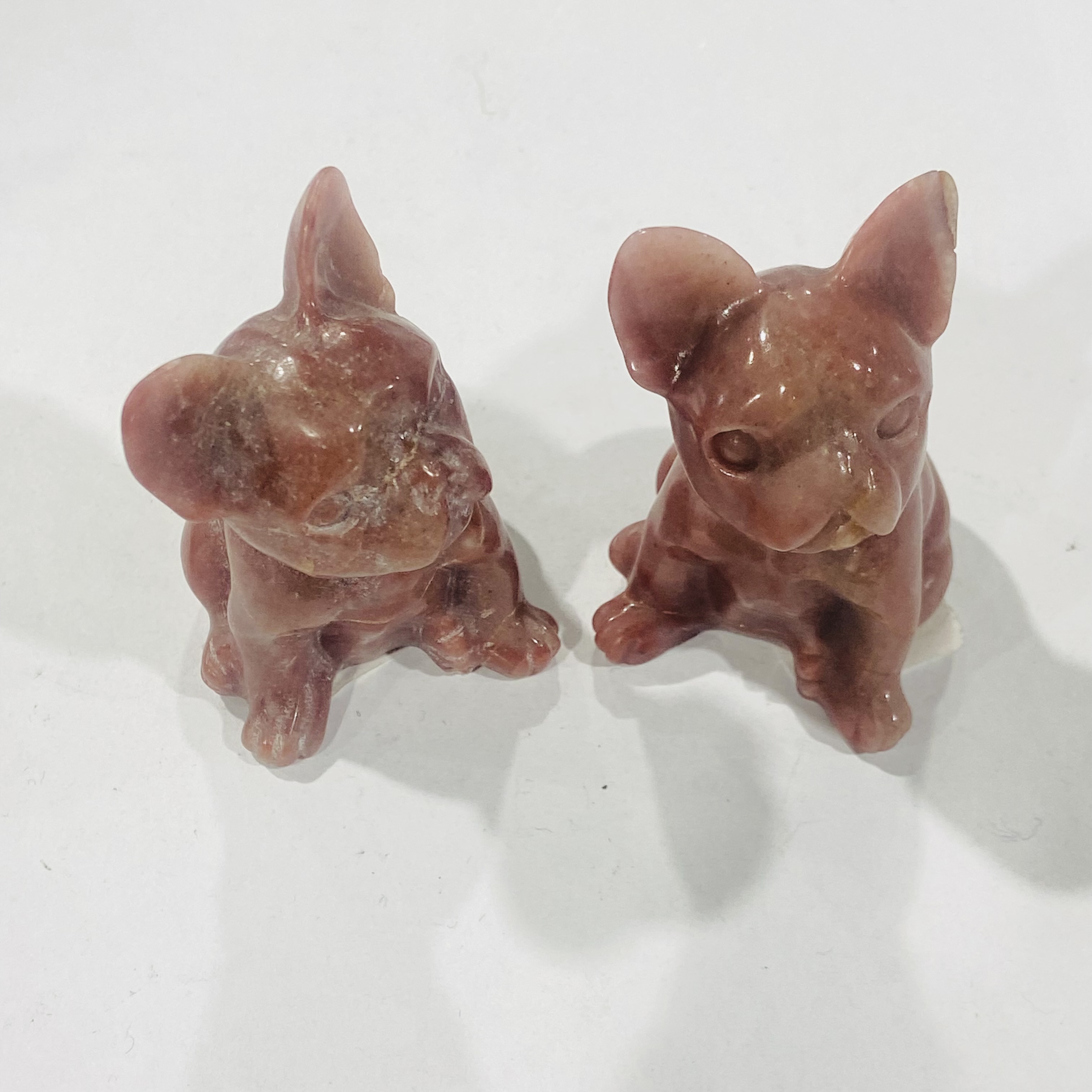 wholesale Natural crystals healing stones French Bulldog Miscellaneous stone Crystal Crafts for decoration and gifts