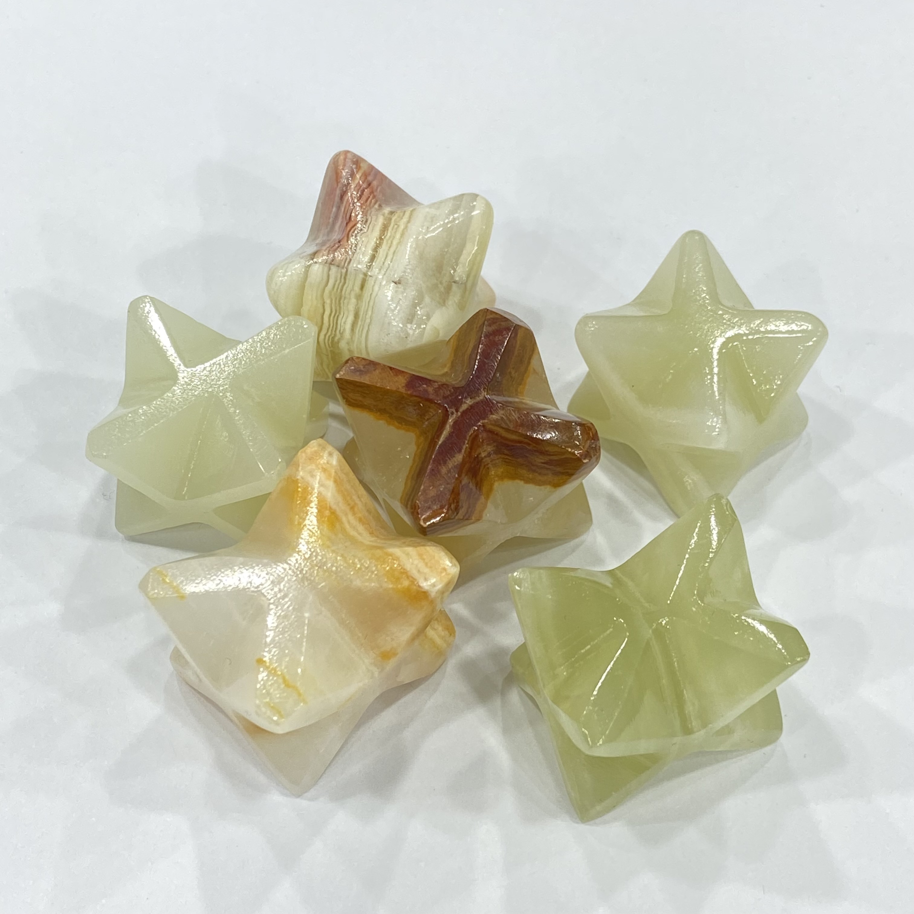 High Quality Natural crystals healing stones Afghanistan jade Eight Pointed Star Carving piece for decoration and gifts