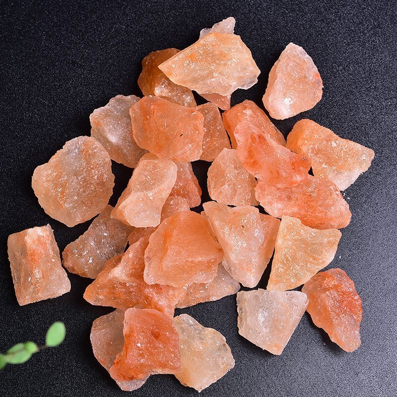 High quality Himalayan orange salt rough stone ice feel beautiful Himalayan salt original aromatherapy stone decoration