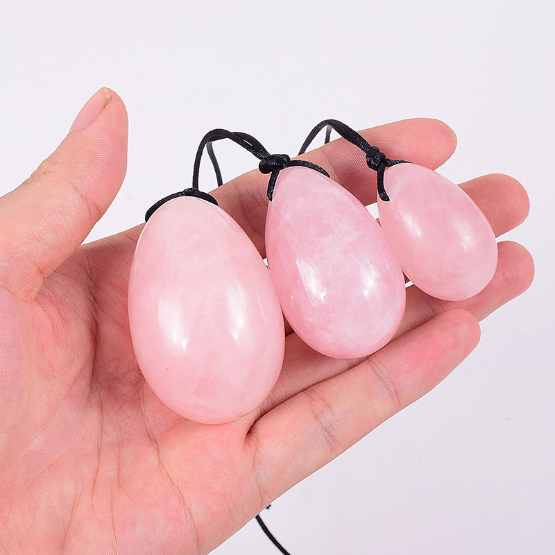 Wholesale best quality natural healing quartz crystal eggs massager stone three-piece suit multispecies yoni eggs set for women