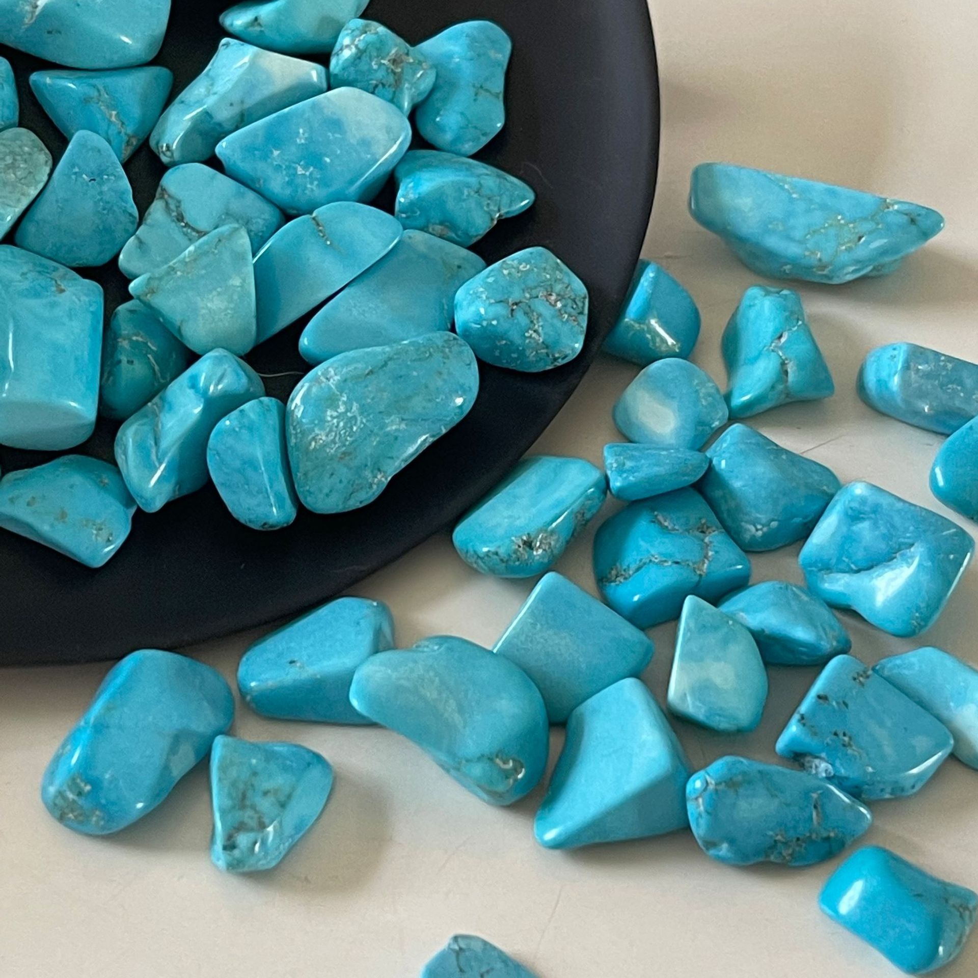 Crystal tumble stones polished high quality natural reiki turquoise crystal tumble stones for healing