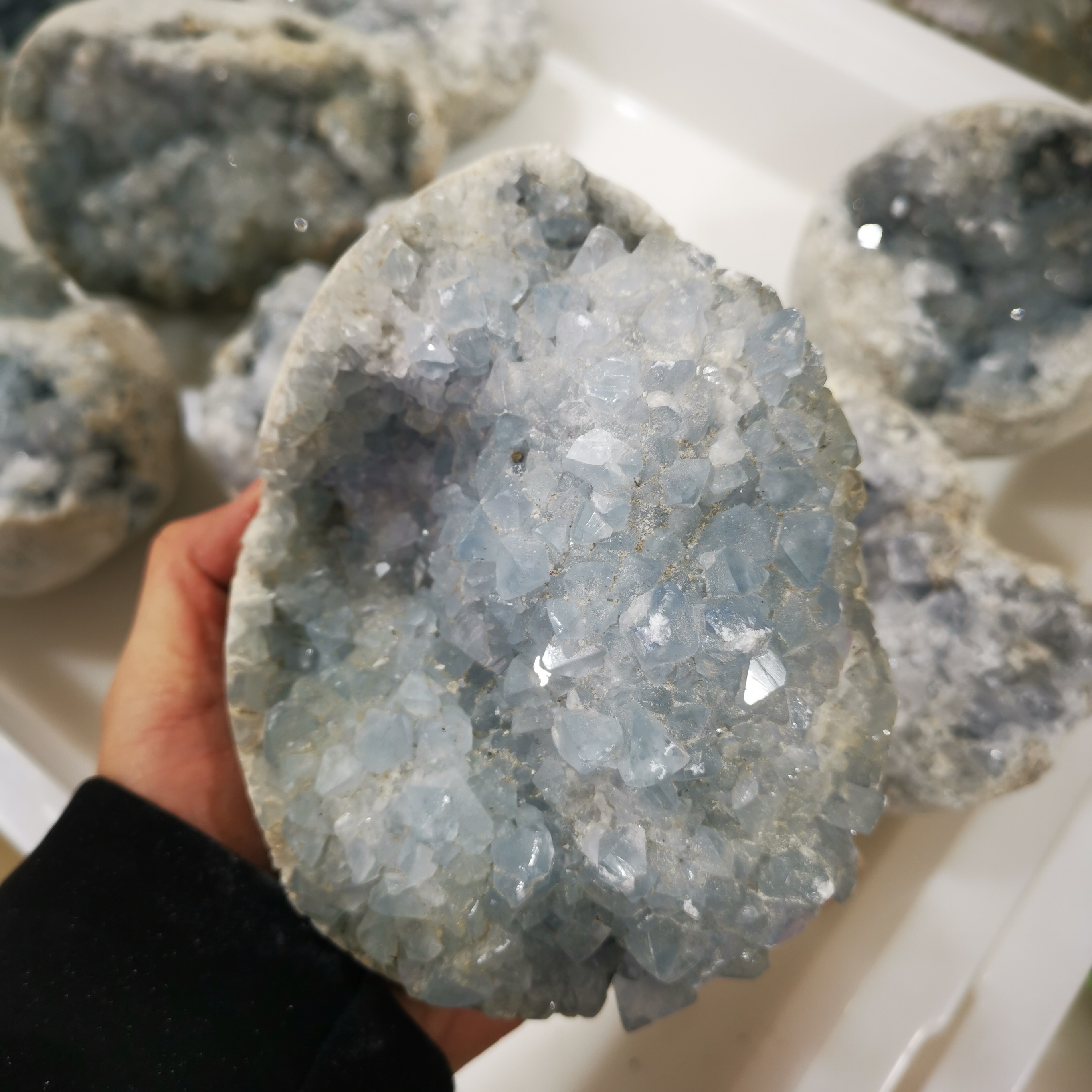 Good Quality natural rough crystal cluster healing reiki bulk blue crystal cave crystals natural cluster for decoration