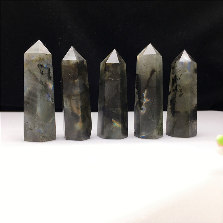 High quality crystal tower point wholesale healing labradorite stone crystal stone towers for decoration