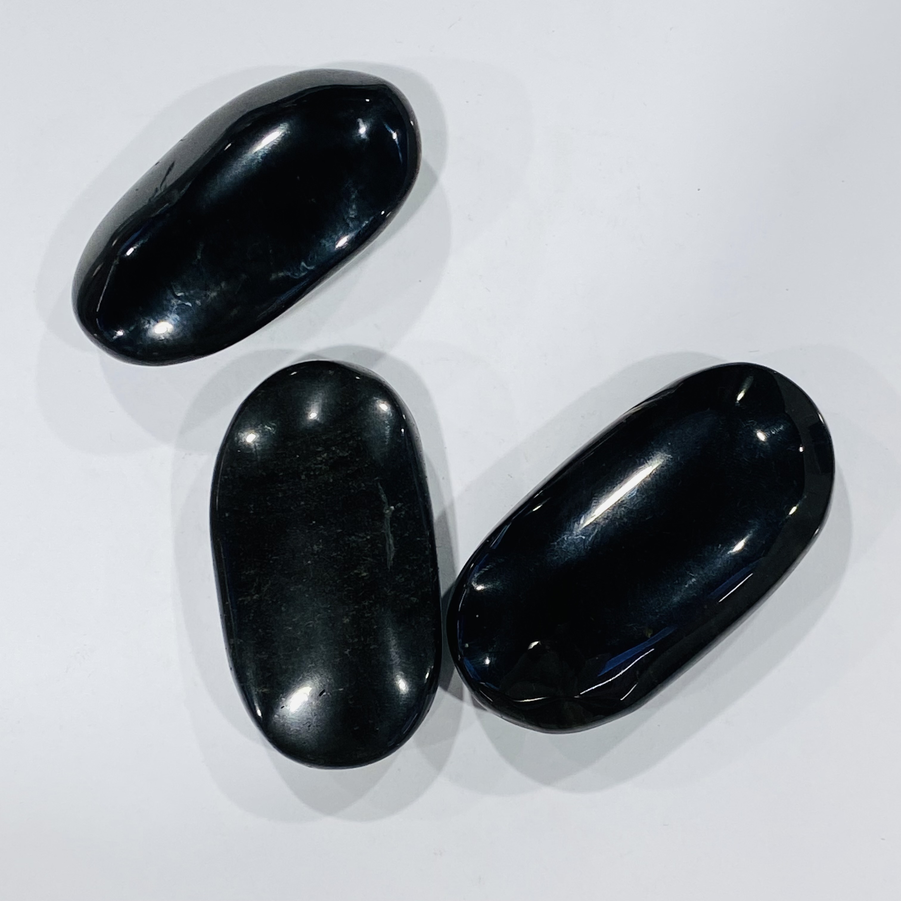 Black obsidian reiki palm stone Crystal Palm Bulk Wholesale Polished Quartz Gemstone obsidian palm stone