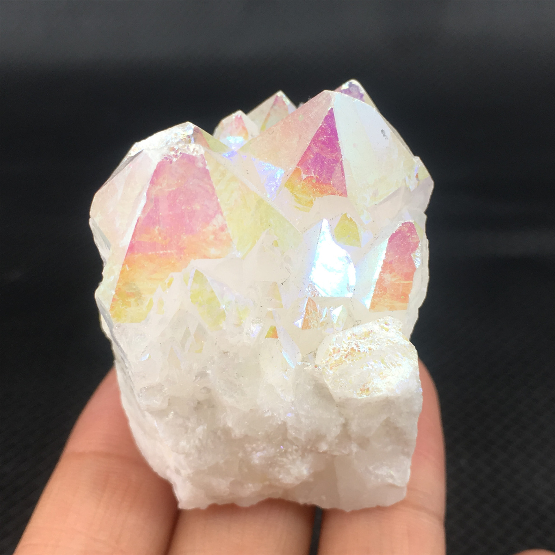 Hot sale good price natural quartz crystal electroplate aura cluster crystals healing stones Samei Jewelry