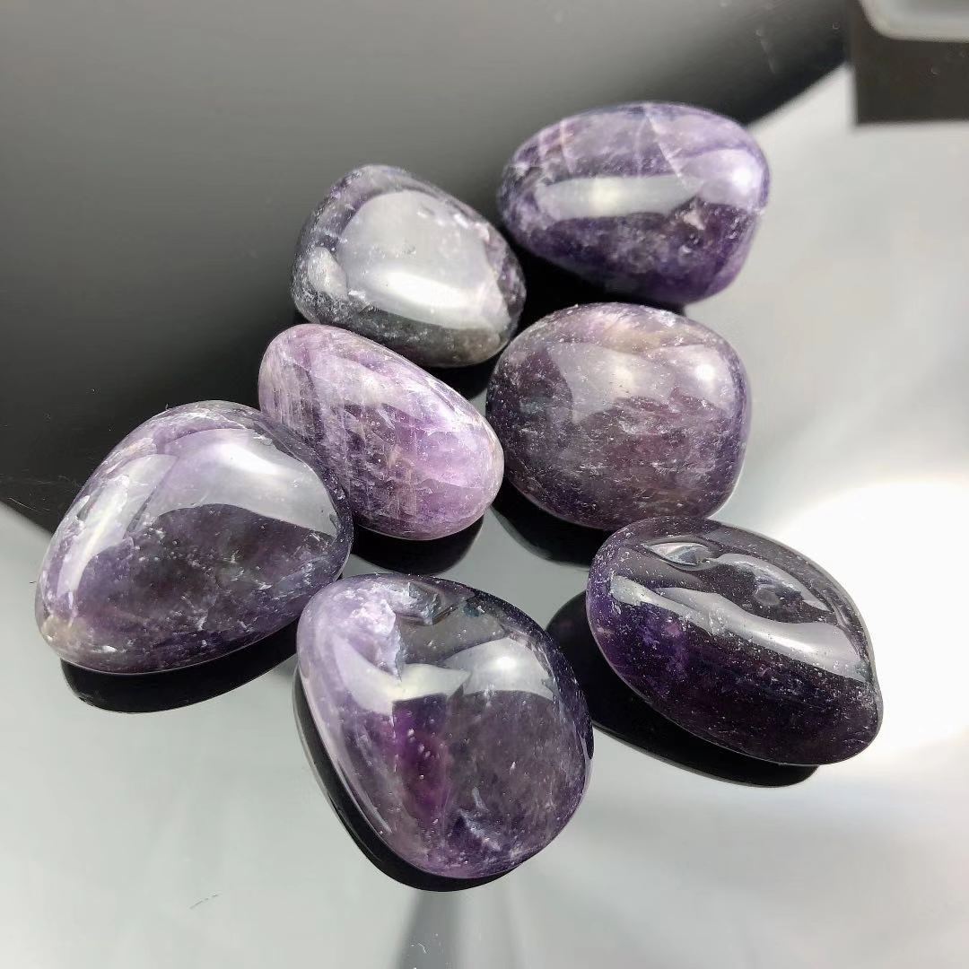 Crystal tumbled gravel crystals healing stones natural reiki deep amethyst raw stone polished crystal stone tumbled