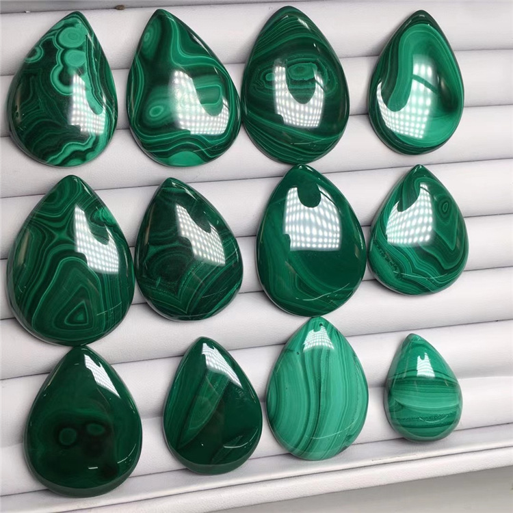 Best selling crystal jewelry pendant gemstone wholesale natural polished malachite pendant decoration for healing