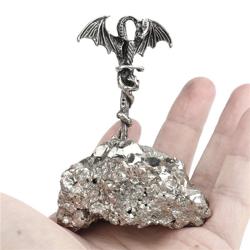 Wholesale raw stones and crystals natural rough stone pyrite pterosaur sword furnishing articles for home crafts