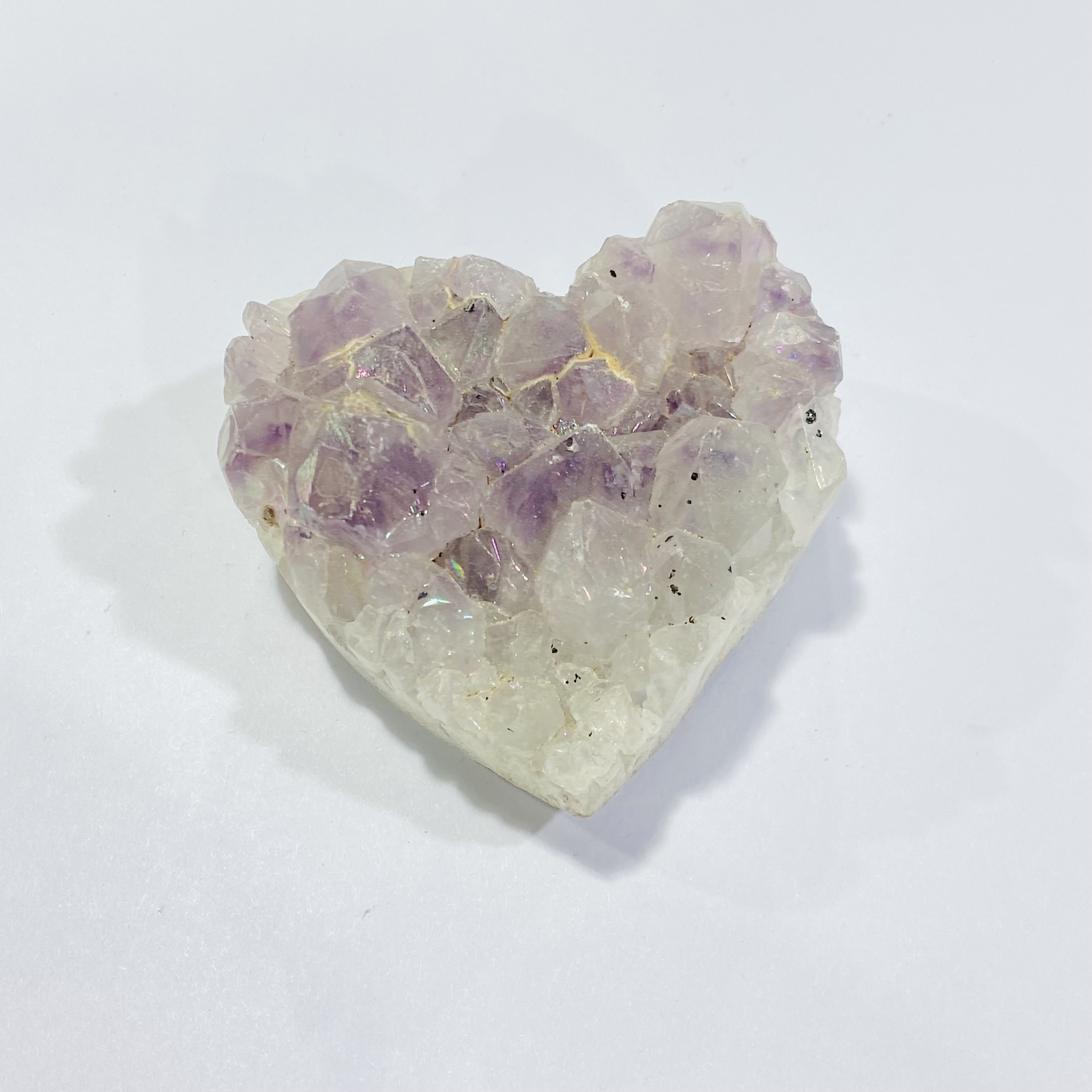 Good quality natural healing amethyst cluster gemstone wholesale crystal plating color amethyst mineral heart shape cluster