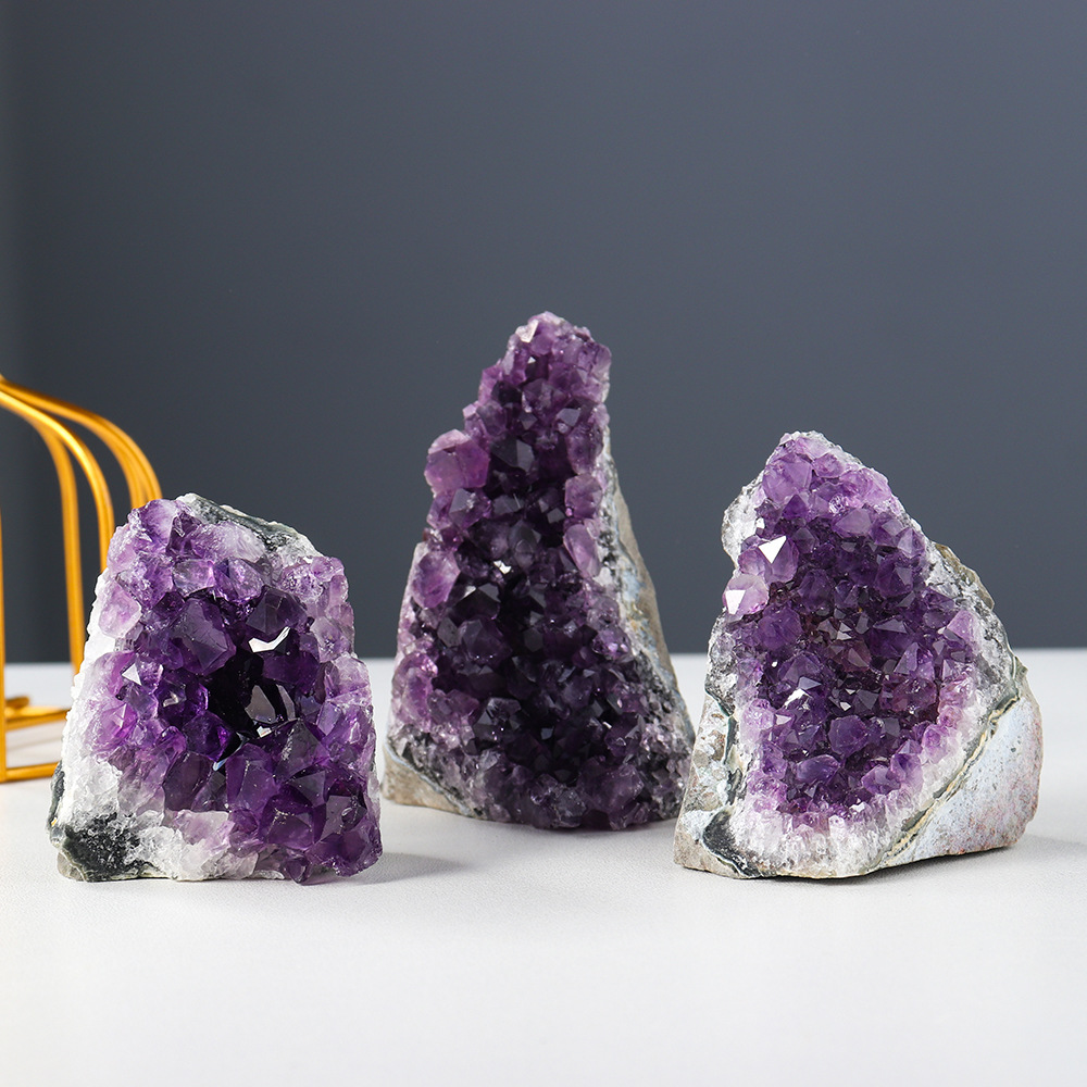 Wholesale high quality natural crystal healing stone amethyst cluster crystal ornament crystal handicraft decoration and gifts