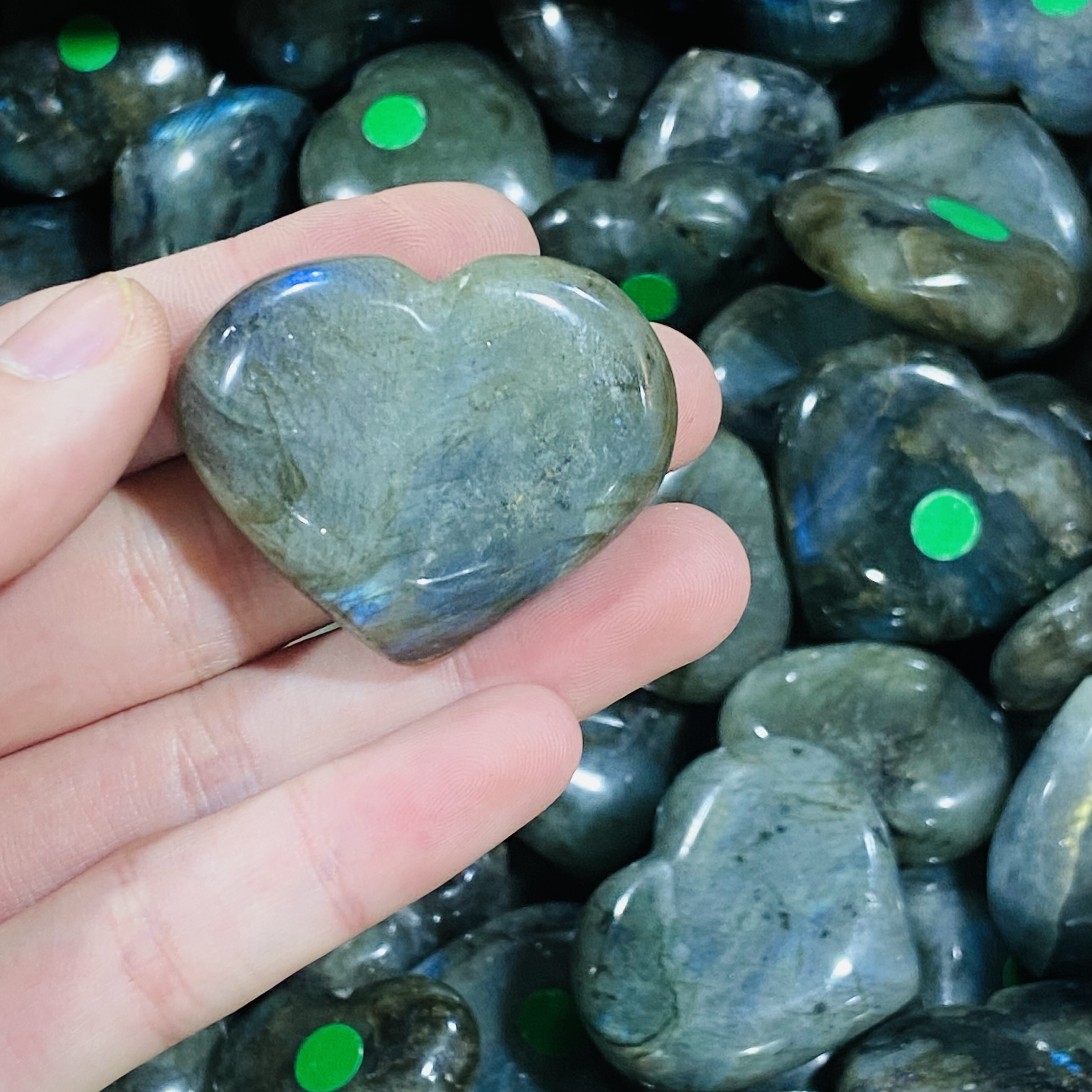 Best Quality various natural crystals healing labradorite stones heart fengshui crystal craft stone for decoration and gifts