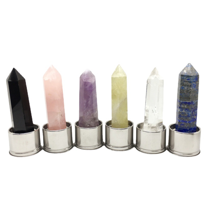 Mix crystal healing tower natural healing gemstone quartz mixed crystal towers for sale