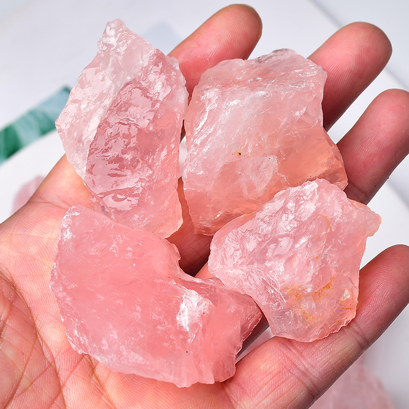 Natural Primordial Healing Stone Mineral Energy Stone High Quality Reiki Healing Rose Crystal Rough