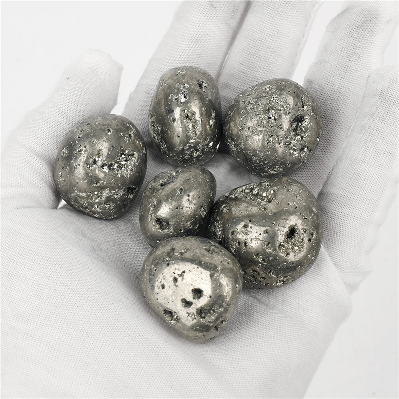 Natural bulk price pyrite stone 2-4cm healing reiki pyrite tumbled stones polished mineral raw stone specimen