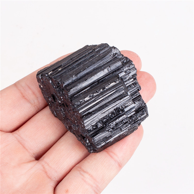 High quality natural gemstone rough raw stone crystal healing black tourmaline rough stone gift box set for sale