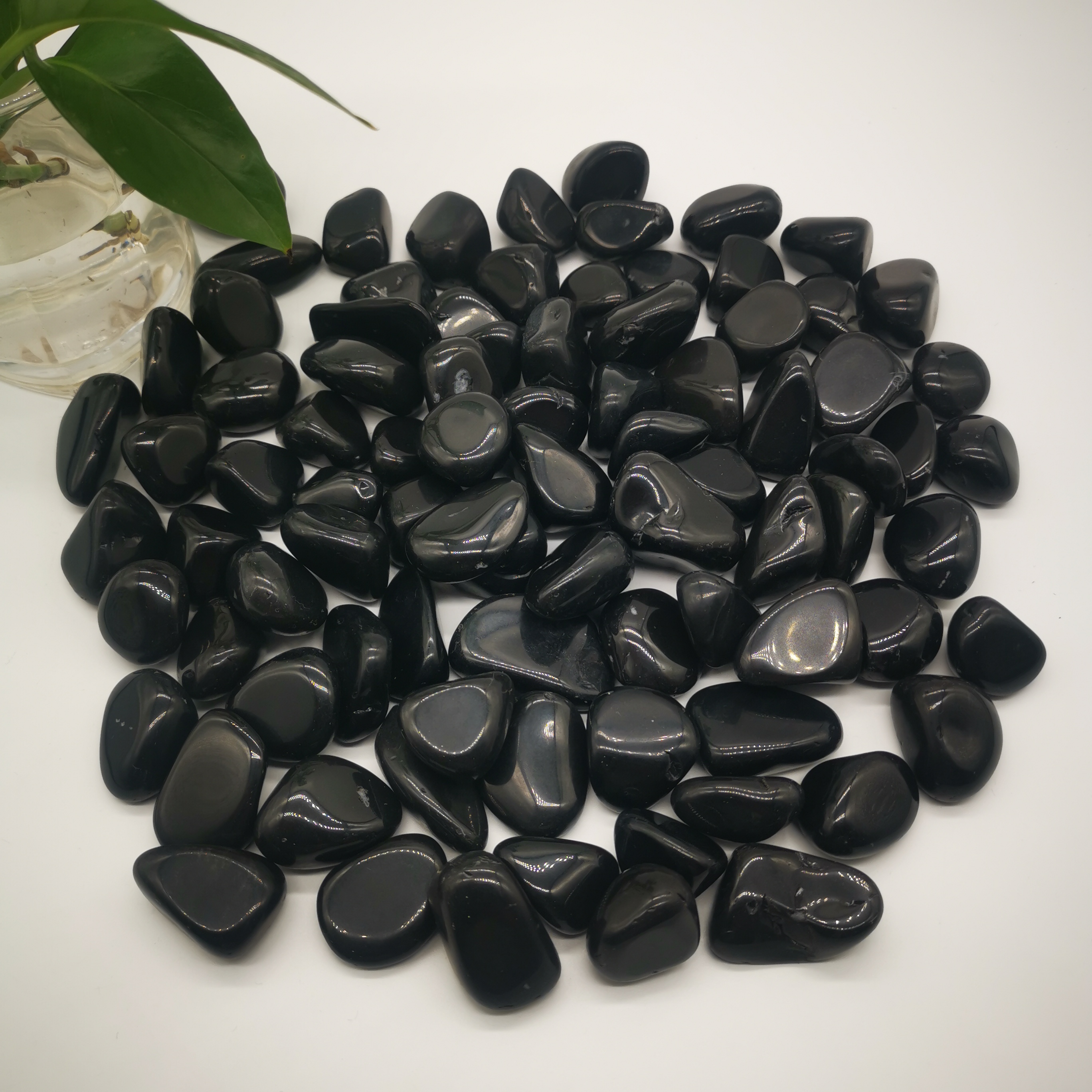 wholesale polished stone obsidian gemstone natural reiki black obsidian tumble stones bulk crystals healing for decoration