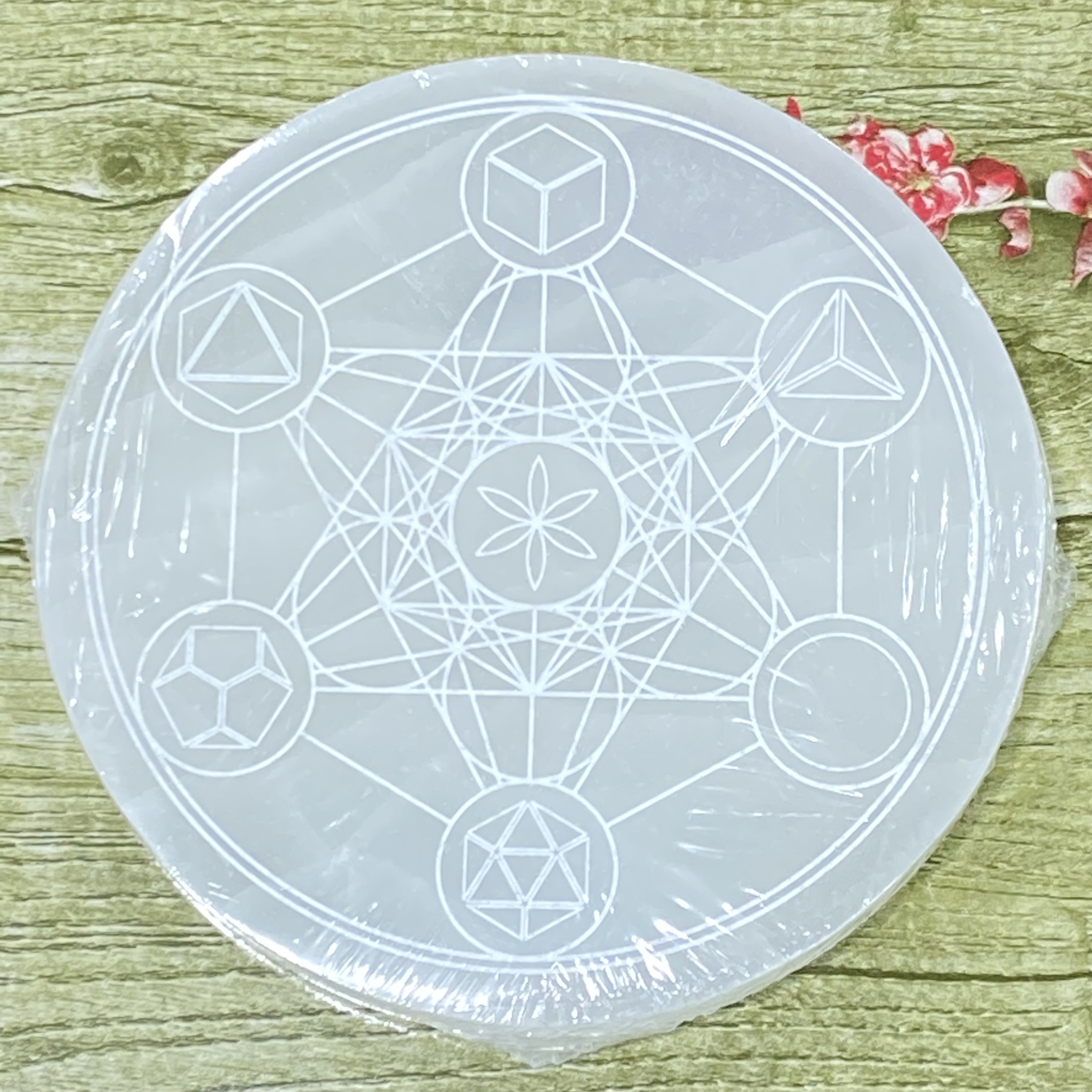 wholesale Natural crystals healing stones Selenite charging plate healing crystal Selenite stone for decoration and energy