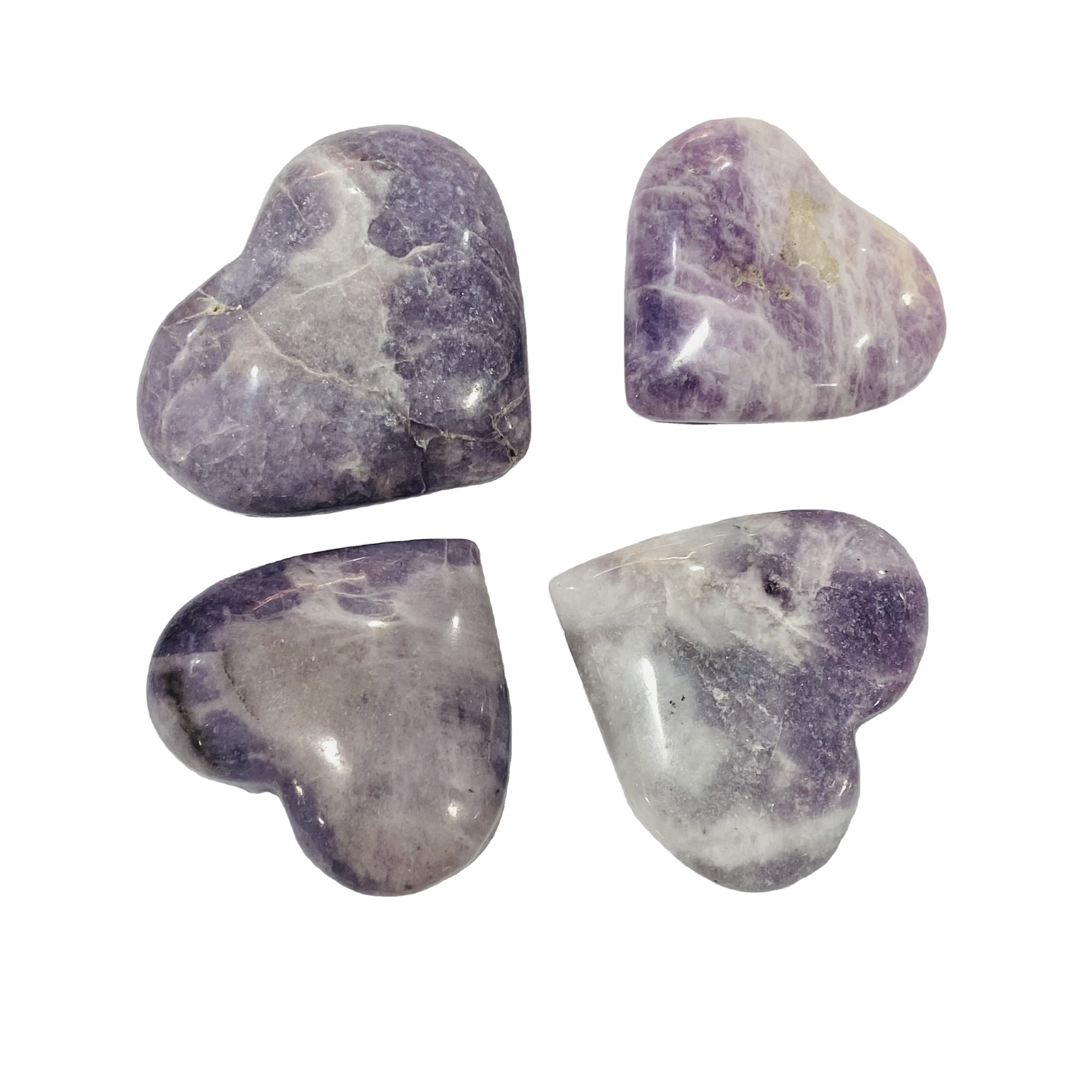 Natural crystals healing stones purple mica stone Crystal hearts healing crystal for decoration and gifts