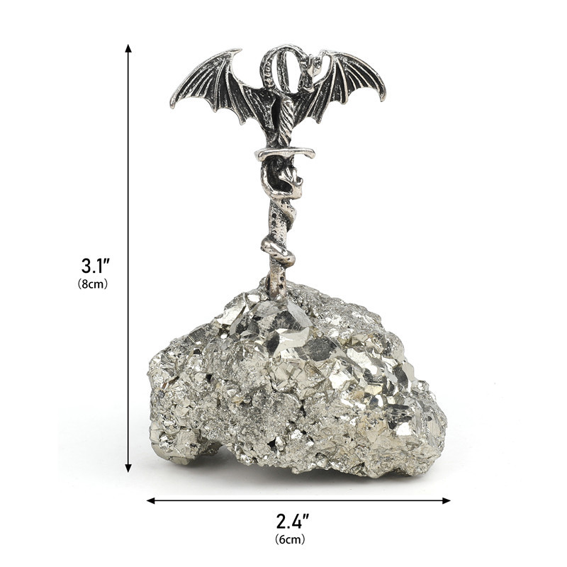 Wholesale raw stones and crystals natural rough stone pyrite pterosaur sword furnishing articles for home crafts